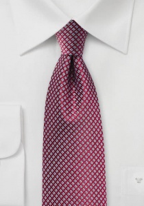 Cravate rouge bordeaux imprimé gris violet