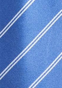 Cravate extra-longue rayures classiques bleu clair