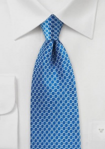Cravate bleu lumineux imprimé rétro