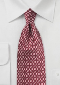 Cravate rouge sombre imprimé rétro