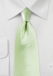 Cravate vert d'eau imprimé rétro