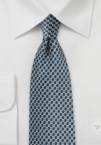 Cravate décor gaufré bleu marine rétro