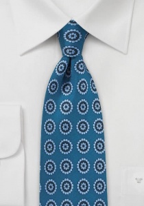 Cravate bleu-vert emblèmes