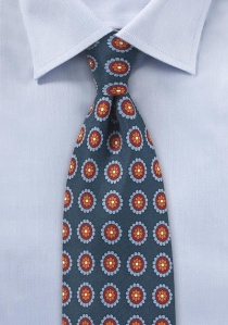 Cravate ornement design bleu marine