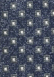 Cravate laine structure carrée bleu marine