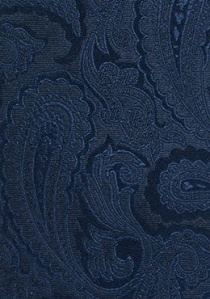 Cravate clip dessin cachemire nuances bleues