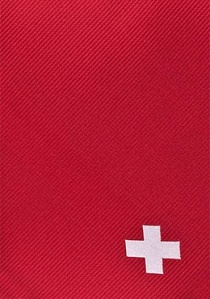 Cravate extra-longue Suisse rouge