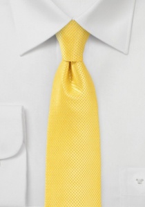 Cravate jaune clair fripée