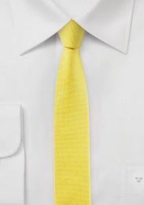 Cravate très étroite jaune canari