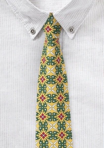 Cravate d'affaires jaune/vert noble au design