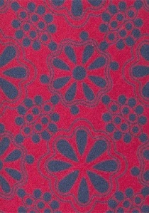 Cravate en coton avec motif fleuri