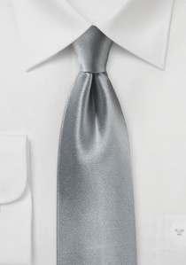 Cravate brillante gris argent