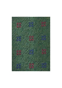 Cravate vert foncé motif abstrait