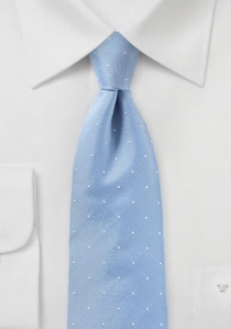 Cravate bleu pigeon à pois