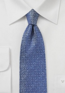 Cravate mouchetée structurée bleu royal