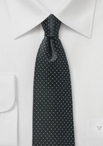 cravate classique à pois motif nuit noir