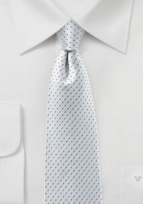 Cravate point classique décor blanc