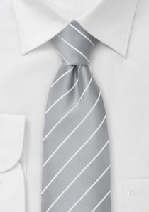 Elegance Cravate enfant gris argenté