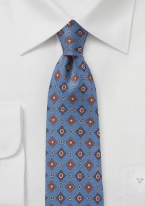Cravate pour homme motif fleur anglaise bleu