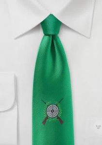 cravate à motif de tir vert
