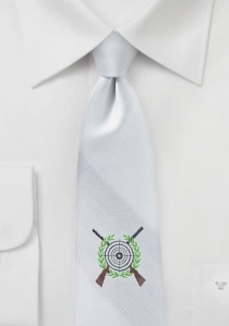 Cravate blanc neige avec motif de tir