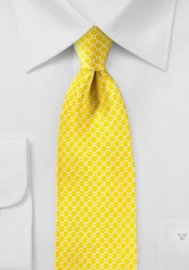 Cravate jaune effet rétro