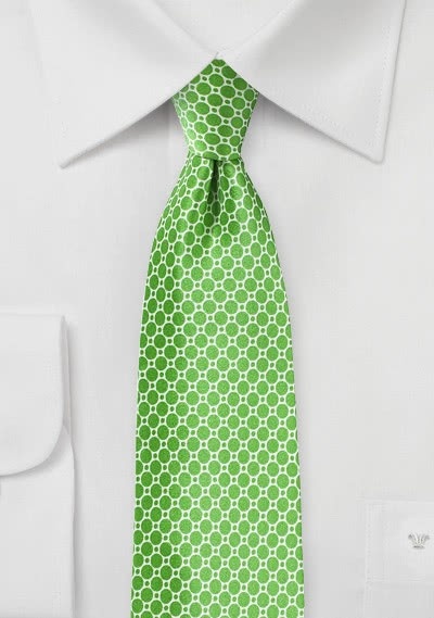 Cravate verte effet rétro