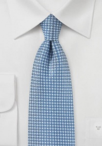 Cravate bleu ciel et blanc neige à motif