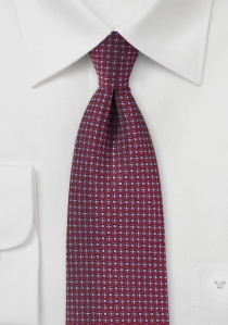 Cravate rouge à motif bleu clair