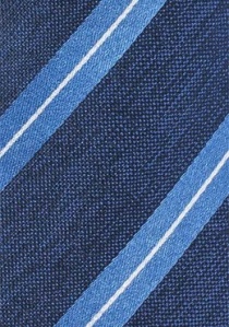 Cravate bleu roi rayée effet structuré