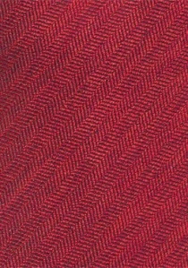 Cravate fins chevrons rouge