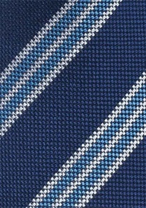 Cravate classique rayée bleu roi