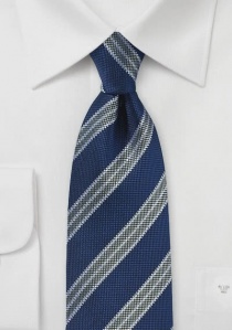 Cravate classique rayée bleu marine