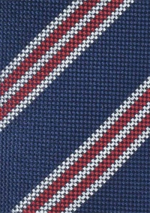 Cravate classique rayée bleu foncé