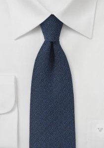 Cravate effet tweed bleu sombre