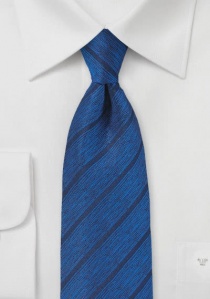 Cravate bleu roi rayée