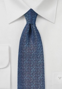 Cravate structurée bleu ciel avec dessin