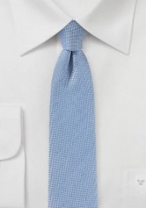 Cravate en lin bleu tourterelle