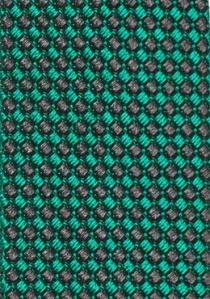 Cravate très étroite vert sapin effet optique