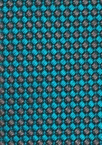 Cravate très étroite bleu pétrole effet optique