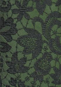 Cravate vert foncé mosaique noire