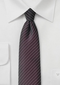 Cravate rayée marron lumineux