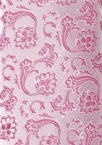 Cravate rose magenta dessin fleuri