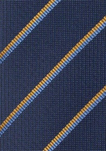 Cravate bleu navy aux fines rayures bleu clair et