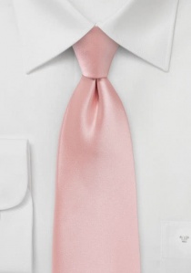 Cravate XXL rose dragée unie