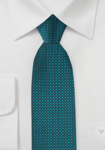 Cravate d'affaires à pois turquoise foncé