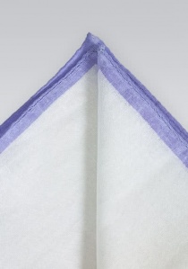Tissu Cavalier bord en lin naturel blanc lilas