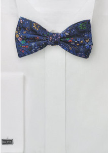 noeud papillon homme motif floral royal coloré