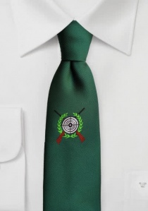 Cravate avec motif de tir vert foncé