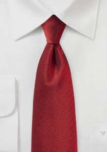 Cravate d'affaires à chevrons rouge cerise à
